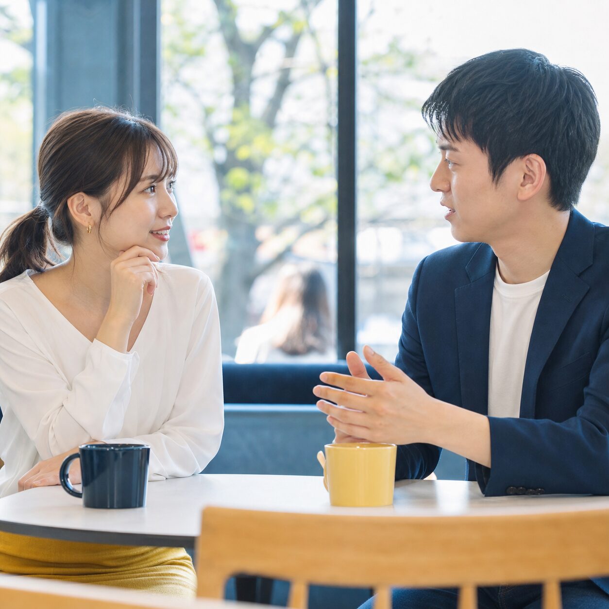 会話の整合性を確かめる成人の日本人男女