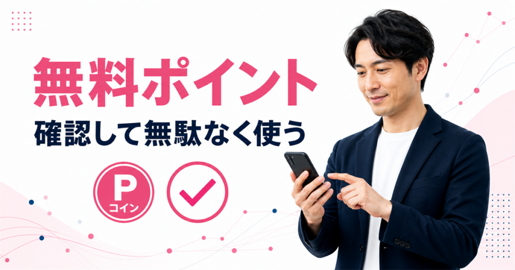 ワクワクメール無料ポイントの確認方法と使い方を解説するアイキャッチ