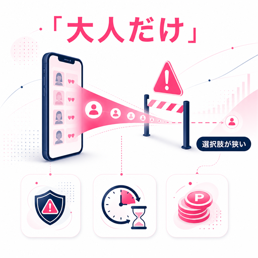 パパ活で大人の関係だけを狙うことで相手の質と判断力が下がるデメリット図