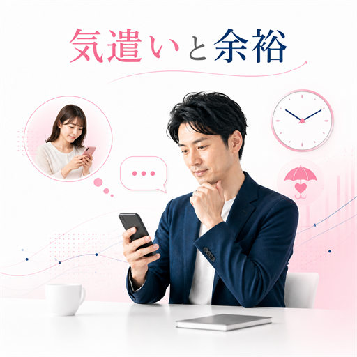 年上男性が気遣いと余裕でかわいい女性との信頼を作る行動図