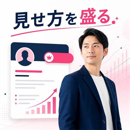 会社員がプロフィールで役職持ちの余裕と頼もしさを演出する図解