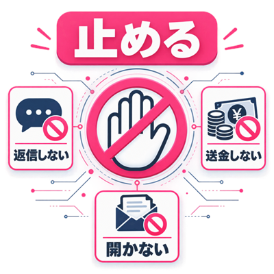 業者を疑ったときに返信・送金・外部移動を止める緊急対応図