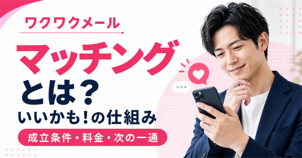 ワクワクメールのマッチングといいかも！の成立条件・料金を確認する男性