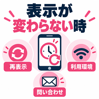 最終ログイン表示が変わらない時に再表示と利用環境を確認する図解